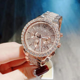  Shop Authentic Michael Kors Layton Chronograph Rose Gold Dial Rose Gold Steel Strap Watch For Women - MK7285 - Luxxuri