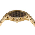  Shop Authentic Michael Kors Layton Chronograph Brown Dial Gold Steel Strap Watch For Women - MK7296 - Luxxuri