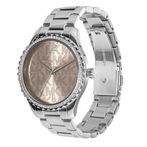  Shop Authentic Michael Kors Layton Three Hand Pink Dial Silver Steel Strap Watch For Women - MK7298 - Luxxuri