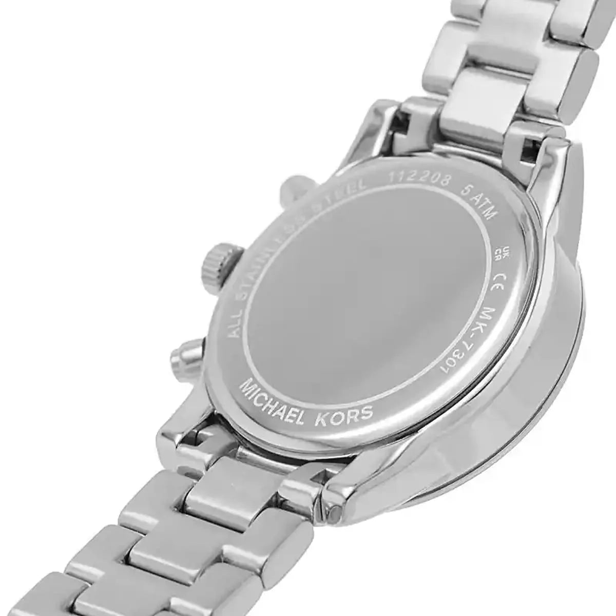  Shop Authentic Michael Kors Ritz Chronograph Crystals Silver Dial Silver Steel Strap Watch For Women - MK7301 - Luxxuri