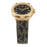  Shop Authentic Michael Kors Lennox Three Hand Black Dial Black Leather Strap Watch For Women - MK7307 - Luxxuri