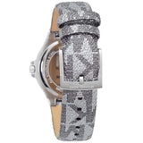  Shop Authentic Michael Kors Lennox Quartz Black Dial Grey Leather Strap Watch For Women - MK7309 - Luxxuri