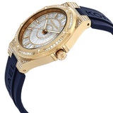  Shop Authentic Michael Kors Lennox Three Hand White Dial Blue Silicone Strap Watch For Women - MK7333 - Luxxuri