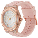  Shop Authentic Michael Kors Lennox Three-Hand Analog White Dial Pink Silicone Strap Watch For Women - MK7334 - Luxxuri