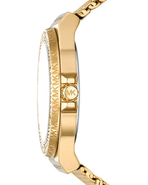  Shop Authentic Michael Kors Corey Three Hand Black Dial Gold Steel Strap Watch for Women - MK7345 - Luxxuri