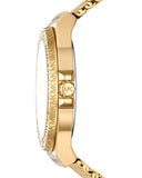  Shop Authentic Michael Kors Corey Three Hand Black Dial Gold Steel Strap Watch for Women - MK7345 - Luxxuri