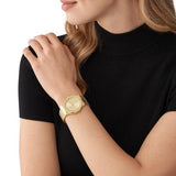  Shop Authentic Michael Kors Lennox Three-Hand Gold Dial Gold Mesh Bracelet Watch For Women - MK7335 - Luxxuri