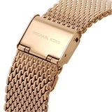  Shop Authentic Michael Kors Lennox Three Hand Rose Gold Dial Rose Gold Mesh Strap Watch For Women - MK7336 - Luxxuri