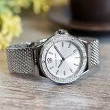  Shop Authentic Michael Kors Lennox Three-Hand Silver Dial Silver Steel Strap Watch For Women - MK7337 - Luxxuri