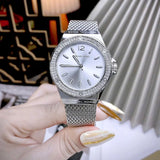  Shop Authentic Michael Kors Lennox Three-Hand Silver Dial Silver Steel Strap Watch For Women - MK7337 - Luxxuri