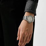  Shop Authentic Michael Kors Lennox Three-Hand Silver Dial Silver Steel Strap Watch For Women - MK7337 - Luxxuri