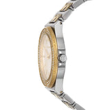  Shop Authentic Michael Kors Lennox Three Hand Silver Dial Two Tone Steel Strap Watch For Women - MK7338 - Luxxuri