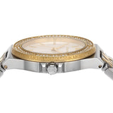  Shop Authentic Michael Kors Lennox Three Hand Silver Dial Two Tone Steel Strap Watch For Women - MK7338 - Luxxuri