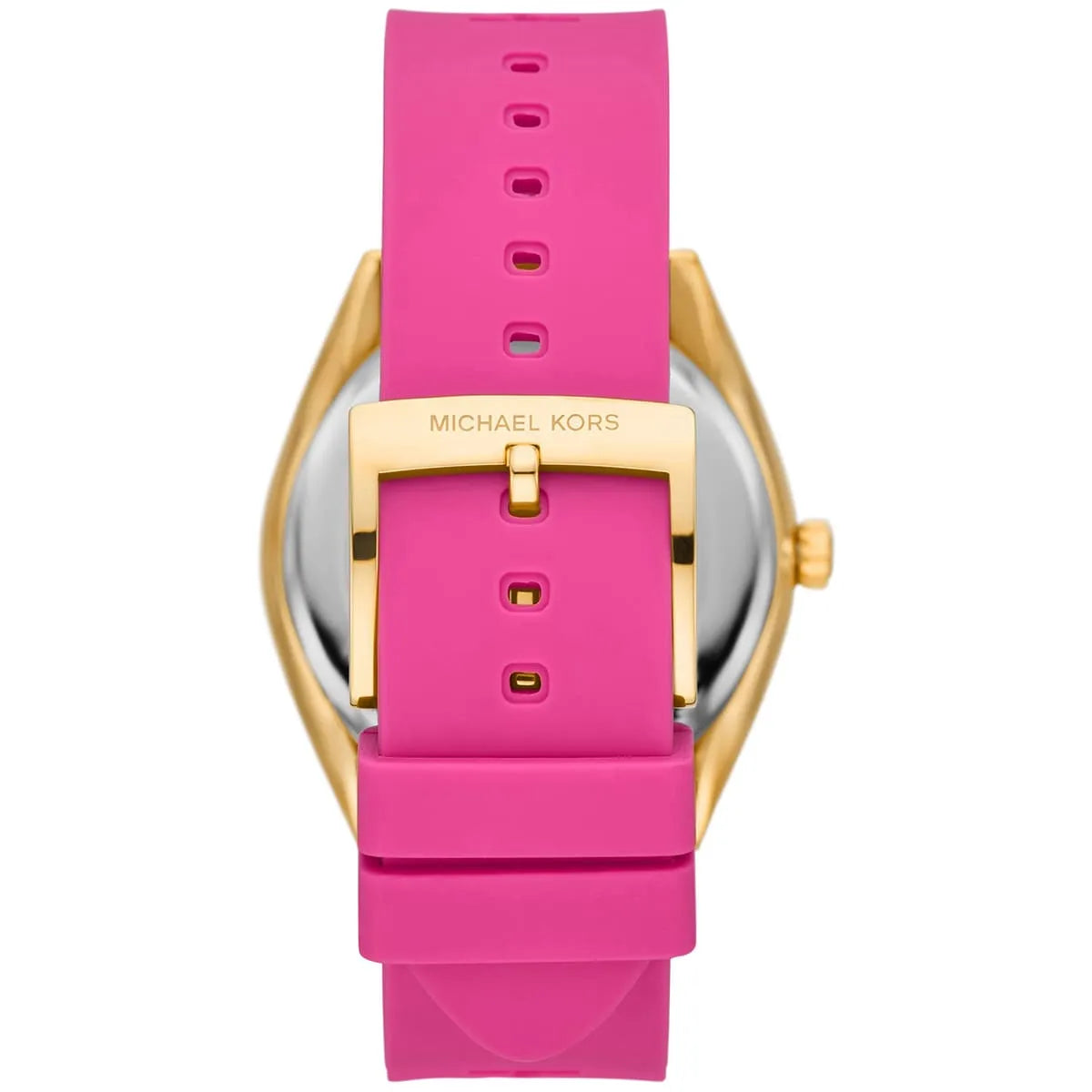  Shop Authentic Michael Kors Janelle Quartz Pink Dial Pink Rubber Strap Watch For Women - MK7349 - Luxxuri
