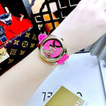  Shop Authentic Michael Kors Janelle Quartz Pink Dial Pink Rubber Strap Watch For Women - MK7349 - Luxxuri