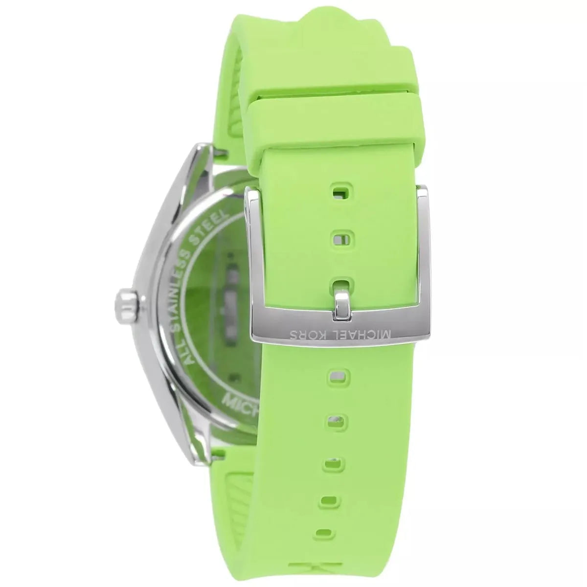  Shop Authentic Michael Kors Janelle Three Hand Neon Green Dial Neon Green Rubber Strap Watch For Women - MK7351 - Luxxuri