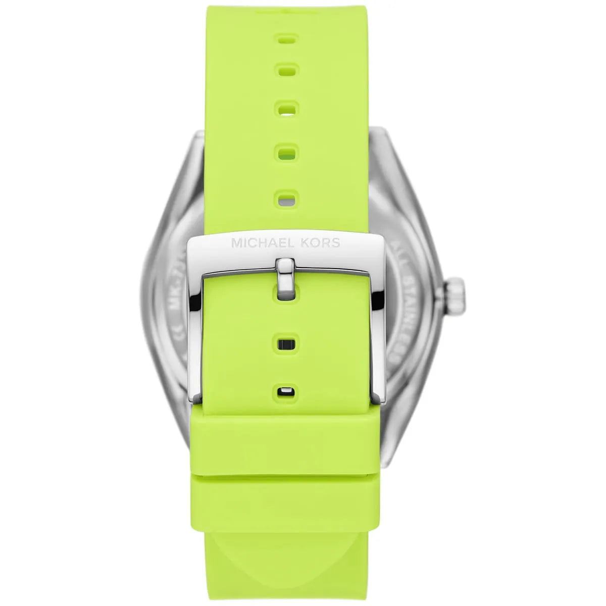  Shop Authentic Michael Kors Janelle Three Hand Neon Green Dial Neon Green Rubber Strap Watch For Women - MK7351 - Luxxuri