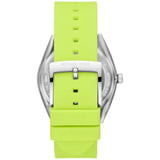  Shop Authentic Michael Kors Janelle Three Hand Neon Green Dial Neon Green Rubber Strap Watch For Women - MK7351 - Luxxuri