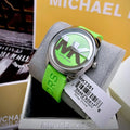  Shop Authentic Michael Kors Janelle Three Hand Neon Green Dial Neon Green Rubber Strap Watch For Women - MK7351 - Luxxuri