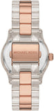  Shop Authentic Michael Kors Runway Analog Crystals Rose Gold Dial Two Tone Steel Strap Watch for Women - MK7355 - Luxxuri