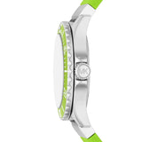  Shop Authentic Michael Kors Everest Three Hand Crystals Silver Dial Green Silicone Strap Watch For Women - MK7360 - Luxxuri