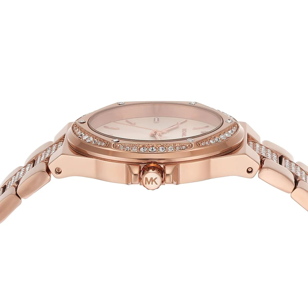  Shop Authentic Michael Kors Lennox Three-Hand Silver Dial Rose Gold Steel Strap Watch For Women - MK7362 - Luxxuri