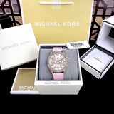  Shop Authentic Michael Kors Mini Pilot Quartz Rose Gold Dial Pink Silicone Strap Watch For Women - MK7375 - Luxxuri