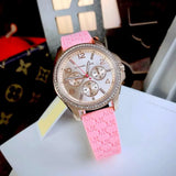  Shop Authentic Michael Kors Mini Pilot Quartz Rose Gold Dial Pink Silicone Strap Watch For Women - MK7375 - Luxxuri