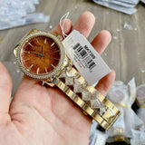  Shop Authentic Michael Kors Runway Three Hand Brown Dial Two Tone Steel Strap Watch For Women - MK7389 - Luxxuri