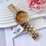  Shop Authentic Michael Kors Runway Three Hand Brown Dial Two Tone Steel Strap Watch For Women - MK7389 - Luxxuri