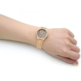  Shop Authentic Michael Kors Lennox Three Hand Black Dial Gold Steel Strap Watch For Women - MK7394 - Luxxuri