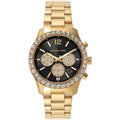  Shop Authentic Michael Kors Berkley Chronograph Black Dial Gold Steel Strap Watch For Women - MK7414 - Luxxuri