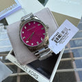  Shop Authentic Michael Kors Lexington Three-Hand Pink Dial Silver Steel Strap Watch For Women - MK7443 - Luxxuri