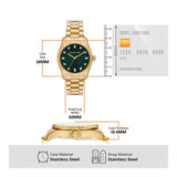  Shop Authentic Michael Kors Lexington Three Hand Green Dial Gold Steel Strap Watch For Women - MK7449 - Luxxuri