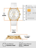  Shop Authentic Michael Kors Hadyn Chronograph White Dial White Rubber Strap Watch for Women - MK7484 - Luxxuri