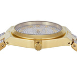  Shop Authentic Michael Kors Lennox Pavé Crystals Silver Dial Two Tone Steel Strap Watch for Women - MK7487 - Luxxuri