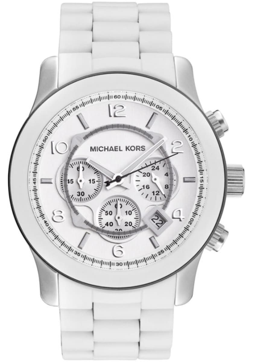  Shop Authentic Michael Kors Oversize White Dial White Steel Strap Watch for Men - MK8108 - Luxxuri