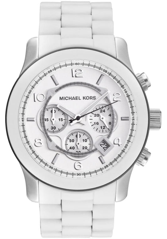 Shop Authentic Michael Kors Oversize White Dial White Steel Strap Watch for Men - MK8108 - Luxxuri