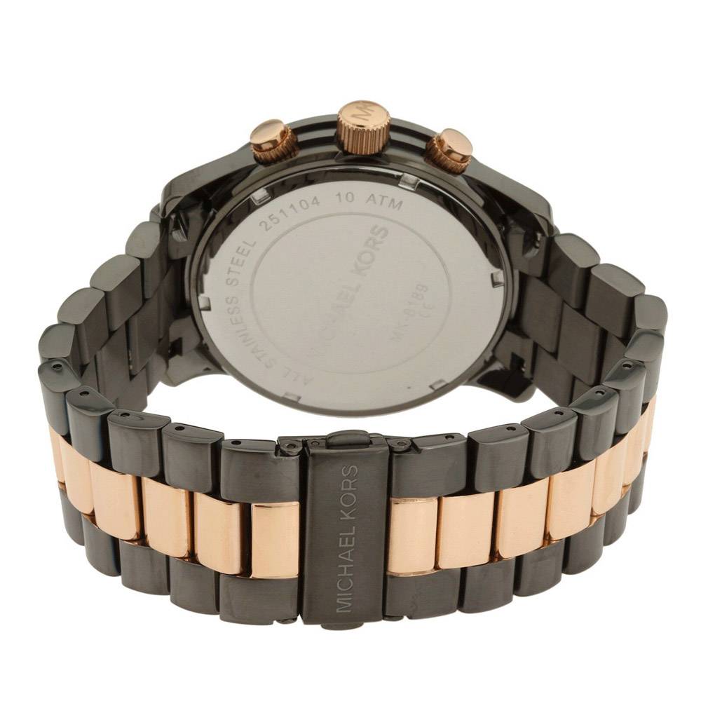  Shop Authentic Michael Kors Runway Chronograph Grey Dial Two Tone Steel Strap Unisex Watch - MK8189 - Luxxuri