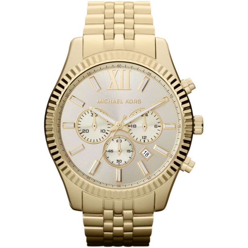  Shop Authentic Michael Kors Lexington Gold Dial Gold Steel Strap Watch for Men - MK8281 - Luxxuri
