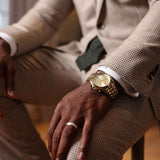  Shop Authentic Michael Kors Lexington Gold Dial Gold Steel Strap Watch for Men - MK8281 - Luxxuri