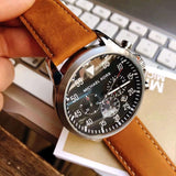  Shop Authentic Michael Kors Gage Chronograph Quartz Black Dial Brown Leather Strap Watch For Men - MK8333 - Luxxuri