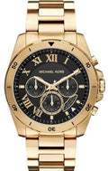  Shop Authentic Michael Kors Brecken Chronograph Quartz Black Dial Gold Steel Strap Watch For Men - MK8481 - Luxxuri