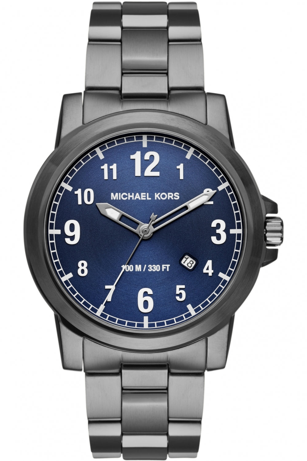  Shop Authentic Michael Kors Paxton Analog Blue Dial Grey Steel Strap Watch For Men - MK8499 - Luxxuri
