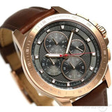  Shop Authentic Michael Kors Ryker Analog Gray Dial Brown Leather Strap Watch For Men - MK8519 - Luxxuri