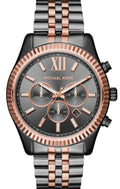  Shop Authentic Michael Kors Lexington Chronograph Black Dial Two Tone Steel Strap Watch for Men - MK8561 - Luxxuri