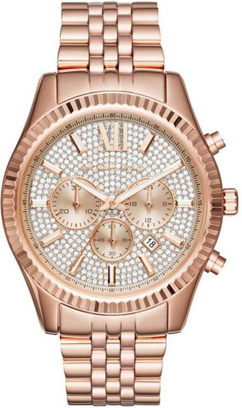  Shop Authentic Michael Kors Lexington Rose Gold Dial Rose Gold Stainless Steel Strap Watch for Men - MK8580 - Luxxuri