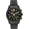  Shop Authentic Michael Kors Lexington Chronograph Black Dial Black Steel Strap Watch for Men - MK8603 - Luxxuri