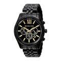  Shop Authentic Michael Kors Lexington Chronograph Black Dial Black Steel Strap Watch for Men - MK8603 - Luxxuri
