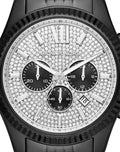  Shop Authentic Michael Kors Lexington Chronograph Crystals Silver Dial Black Steel Strap Watch for Men - MK8605 - Luxxuri